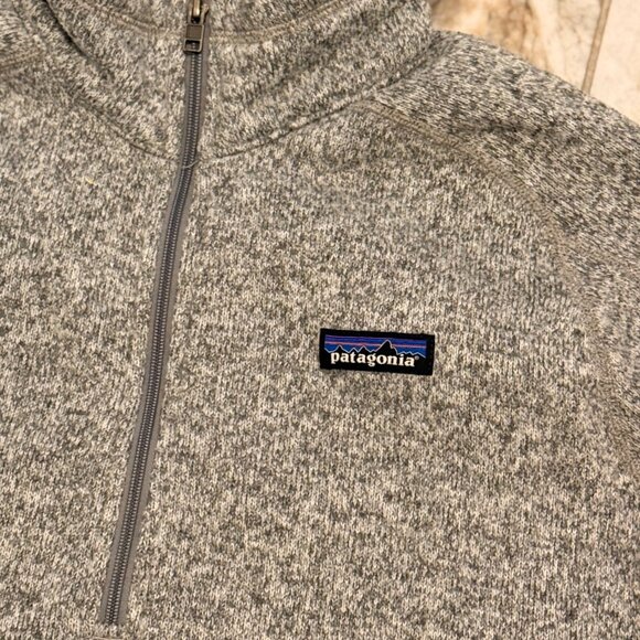 Patagonia Women's Large Better Sweater 1/4-Zip Gray/White Fleece MSRP $140 - Picture 4 of 5